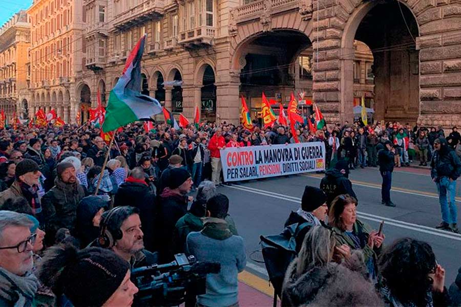 Italia. Una huelga general histórica contra las políticas de la extrema derecha de Meloni