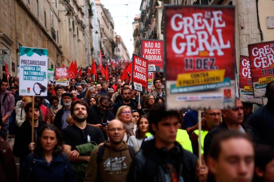 Huelga General en Portugal: ¡Tres millones de trabajadores paralizan el país!